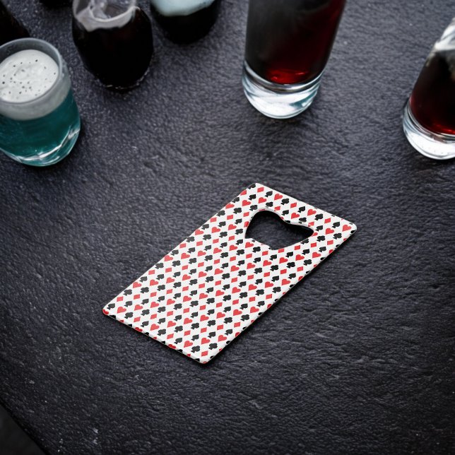 Vier Kartenformen Muster Geldbeutel Flaschenöffner (Bottle Openers)
