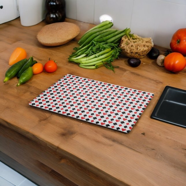 Vier Kartenformen Muster Schneidebrett (Chopping Board)