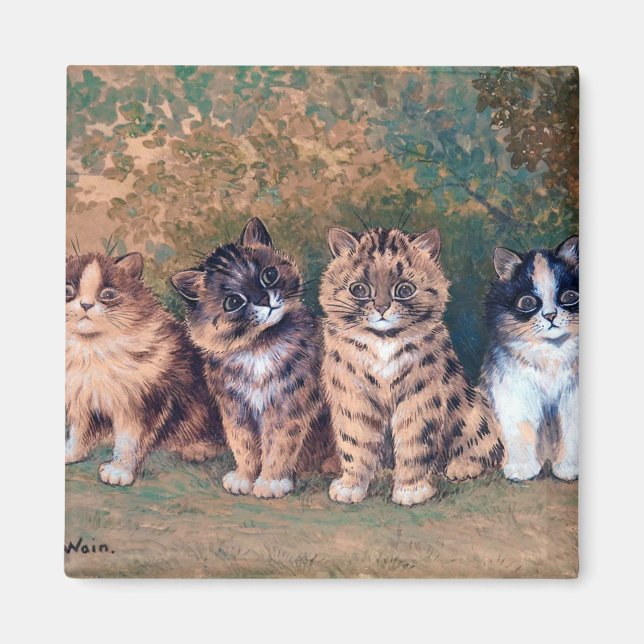 Vier Kätzchen, Louis Wain Magnet (Vorne)