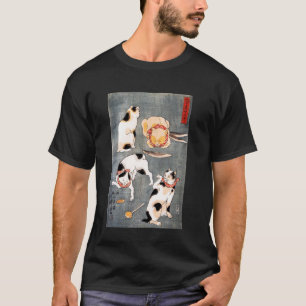 Vier Katzen in verschiedenen Posen von Kuniyoshi U T-Shirt
