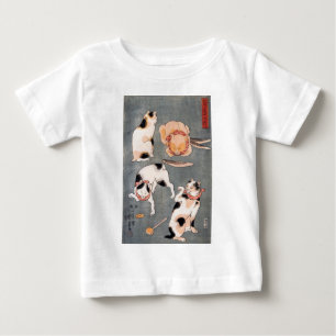 Vier Katzen in verschiedenen Posen von Utagawa Kun Baby T-shirt