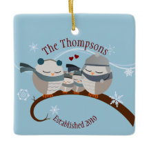 Vier Keepake-Ornament-Familie