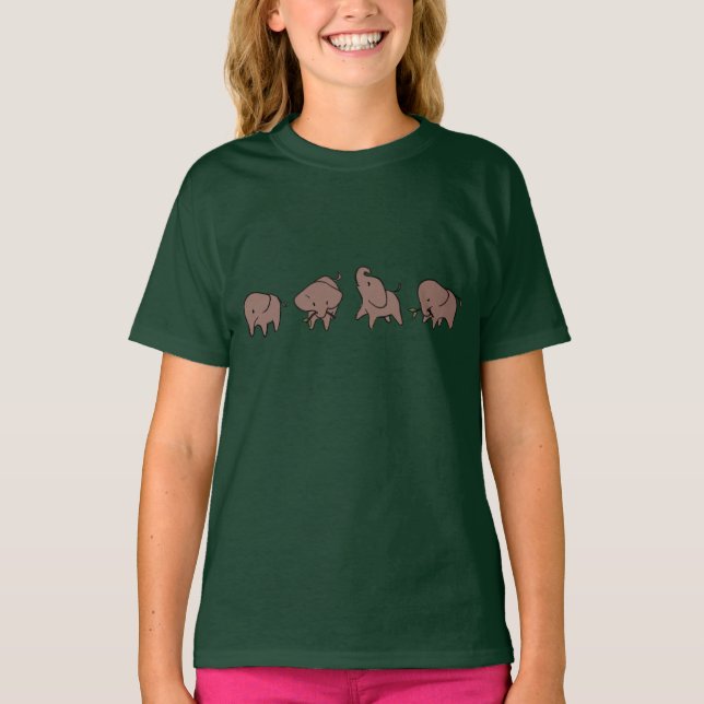 Vier kleine Elefanten T-Shirt (Vorderseite)