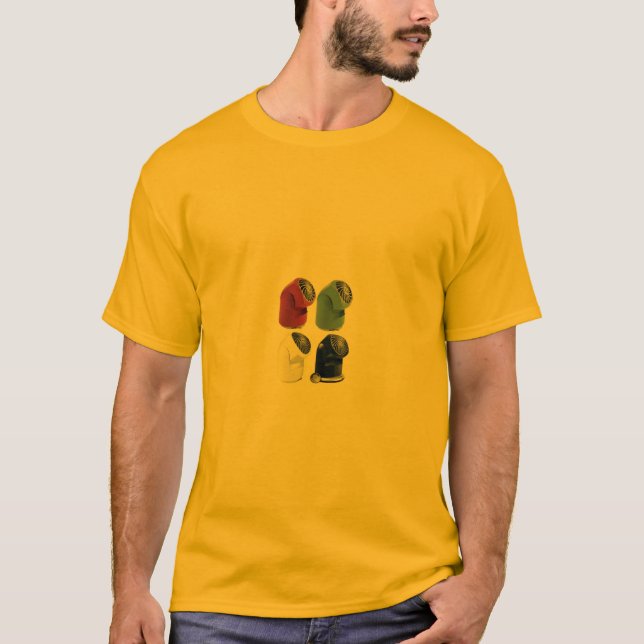 Vier kleine Fans T-Shirt (Vorderseite)