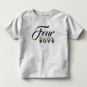 Vier-Kleinkind Fine Jersey T - Shirt