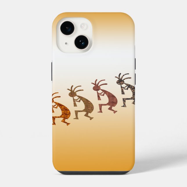 Vier Kokopelli iPhone Hülle (Rückseite)