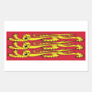 VIER königliches Banner in England Rechteckiger Aufkleber