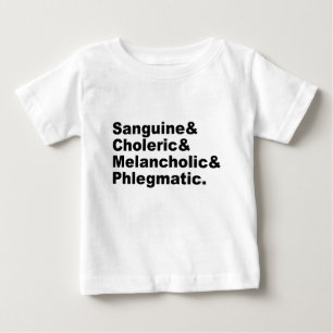 Vier Körpersäfte Sanguiniker Choleriker Melancholi Baby T-shirt