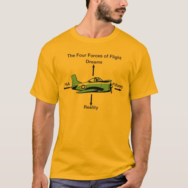 Vier Kräfte Flug-Luftfahrt-Shirt T-Shirt (Vorderseite)