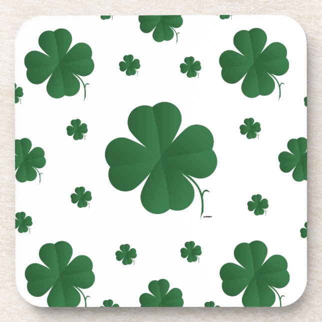 Vier Leaf Clovers - mehrere Untersetzer (Vorderseite)
