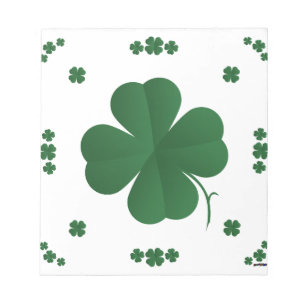 Vier Leaf Clovers Notizblock