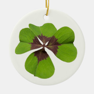 Vier Leaf Lucky Clover St Patricks Day Viel Glück Keramik Ornament