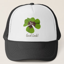 Vier Leaf Lucky Clover St Patricks Day Viel Glück Truckerkappe