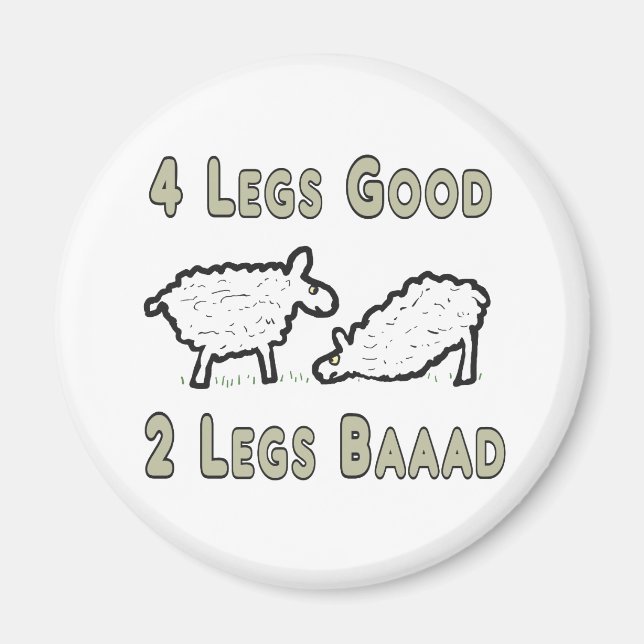 Vier Legs guter Funny Sheep Puff Magnet (Vorne)