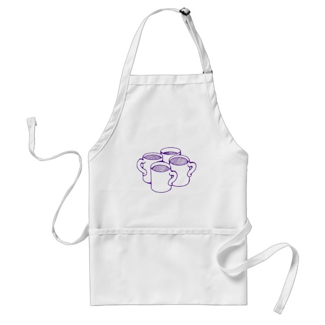 Vier Lila Tasse (Art. Schürze (Vorne)