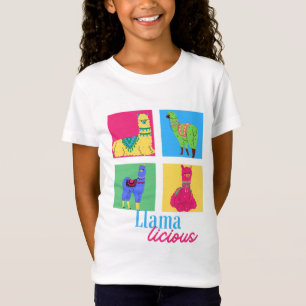 Vier Llamas, vier Farben, ein Lama-Licious-Design T-Shirt