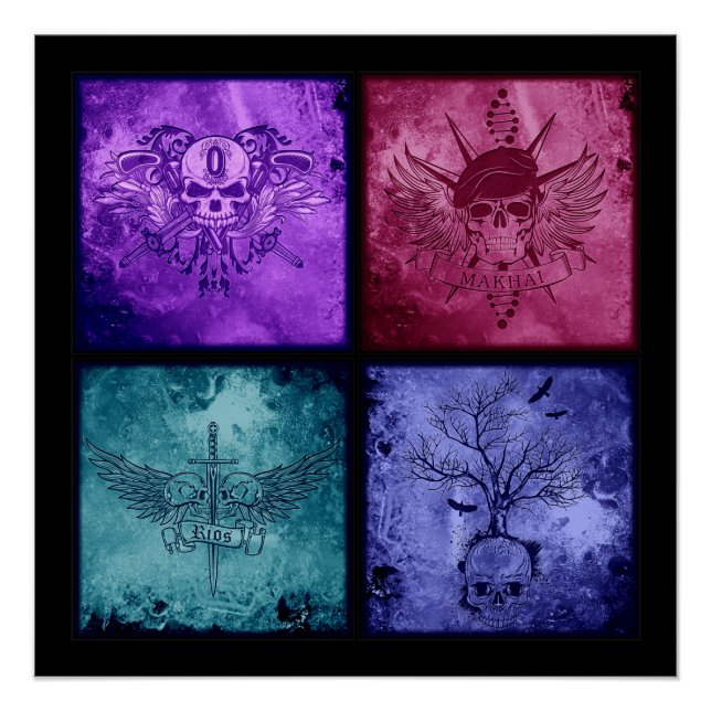 Vier Logos Poster (Vorderseite)