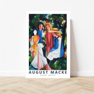 Vier Mädchen von August Macke Poster