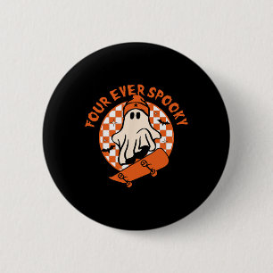 Vier Mal Spooky 4. Geburtstag Halloween Skateboard Button