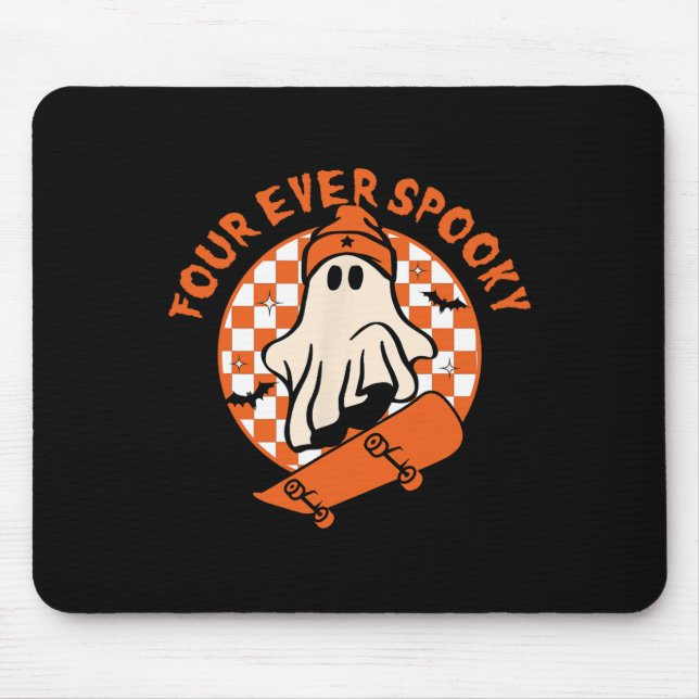 Vier Mal Spooky 4. Geburtstag Halloween Skateboard Mousepad (Vorne)