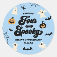Vier mal Spooky Blue Halloween 4. Geburtstags-Part