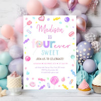 VIER mal Sweet Shop Candy Lollipop Geburtstag