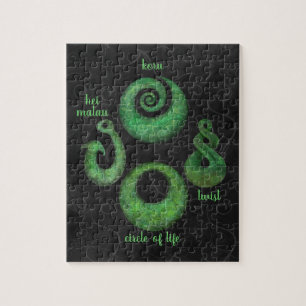 Vier Maori-Symbole Puzzle