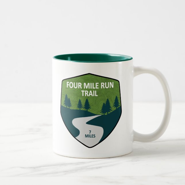 Vier-Meilen-Lauf Zweifarbige Tasse (Rechts)