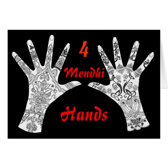 Vier Mendhi Hände (Vorderseite (Horizontal))