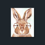 Vier-Mit Augen Forester | Bunny Rabbit Leinwanddruck<br><div class="desc">Dieser Aquarelldruck zeichnet sich durch eine sonnige Brille aus | Von Victoria Borges. Bild-ID: 132004GG</div>