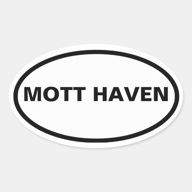 VIER Mott Haven Ovaler Aufkleber (Vorderseite)