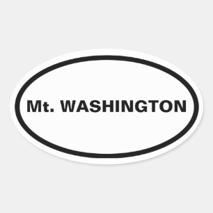 VIER Mt. Washington Ovaler Aufkleber