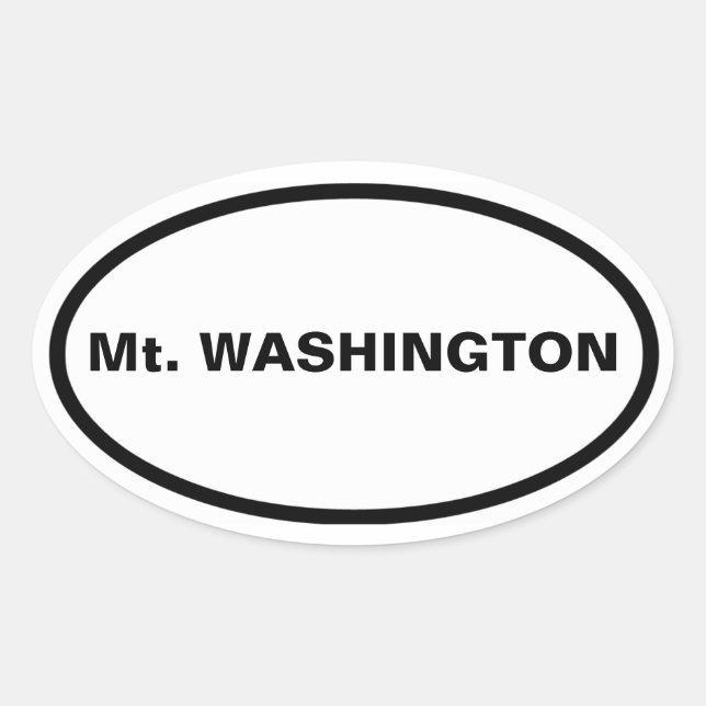 VIER Mt. Washington Ovaler Aufkleber (Vorderseite)