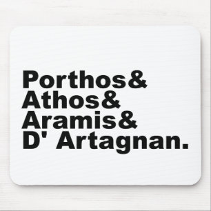 Vier Musketiere - Porthos Athos Aramis D'Artagnan Mousepad