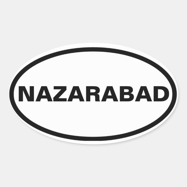VIER Nazarabad Ovaler Aufkleber (Vorderseite)