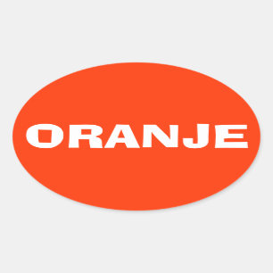 VIER Niederlande "Oranje" Ovaler Aufkleber