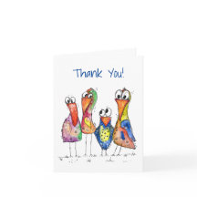 Vier Niedliche Whimsikvögel