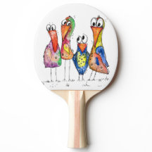 Vier Niedliche Whimsikvögel