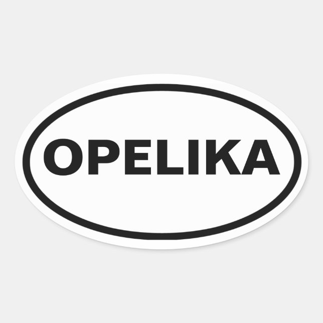 VIER Opelika Ovaler Aufkleber (Vorderseite)