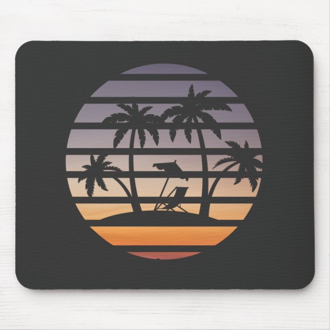 vier Palmen im T - Shirt Mousepad (Vorne)
