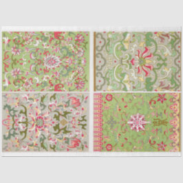 Vier Panel-Blumenmotiv Seidenpapier