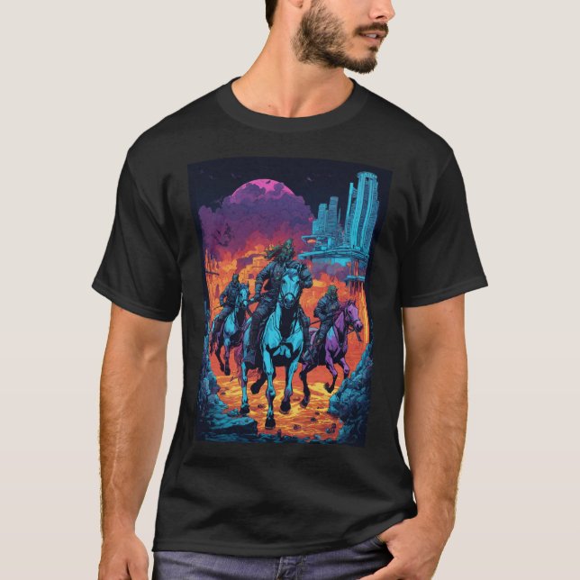 Vier Pferde der Apokalypse Unterwassergrills T-Shirt (Vorderseite)
