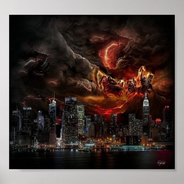 Vier Pferde New York Poster (Vorne)