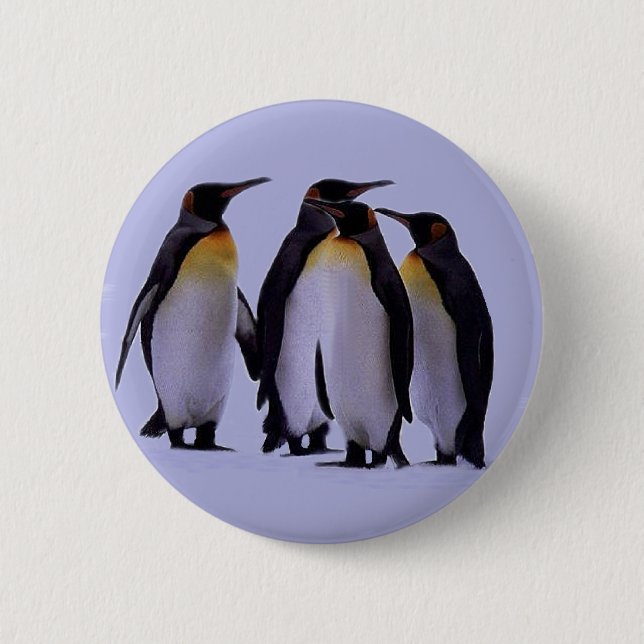 Vier Pinguine Button (Vorderseite)