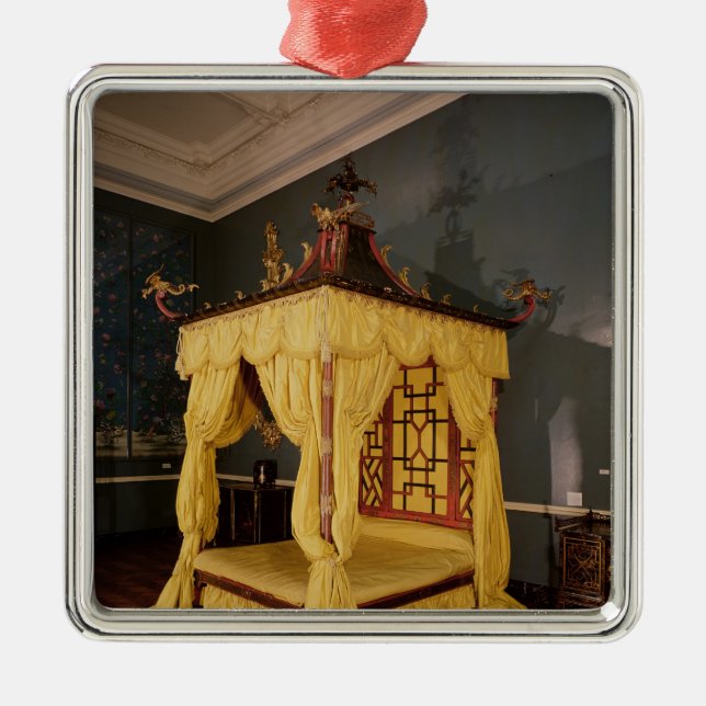 Vier Plakat-Bett, in der chinesischen Art, 1750s Ornament Aus Metall (Vorne)