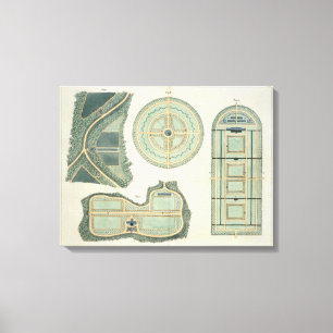 Vier Pläne für Gemüsegärten, 'von den Andeutun Leinwanddruck