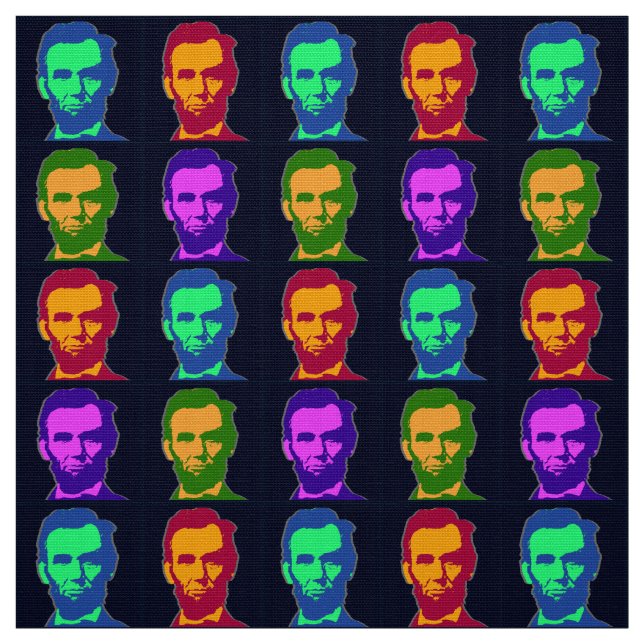 Vier Pop Art Abraham Lincolns Stoff (Muster)
