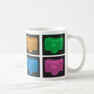Vier Pop-Art-Kameras Tasse