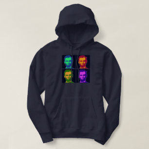 Vier Pop-Kunst Abraham Lincolns Hoodie