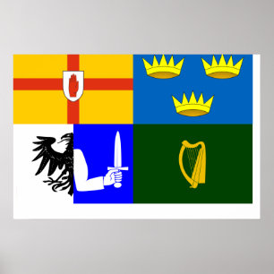 Vier Provinzen, Irland-Flagge Poster